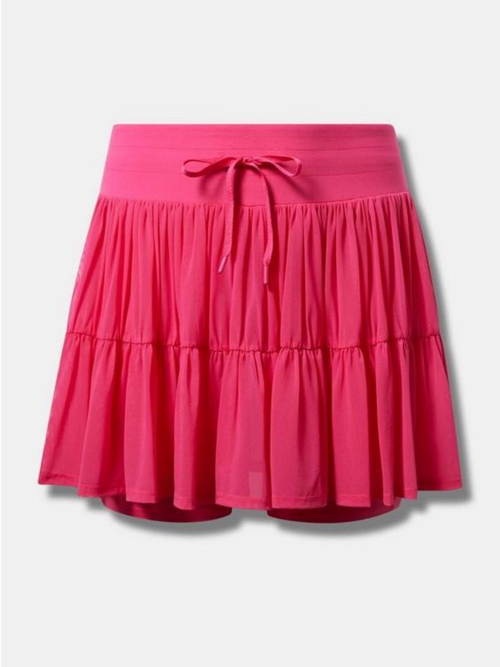 Torrid Mesh Ruffle Active Skirt with Bike Short Hot Pink NWT